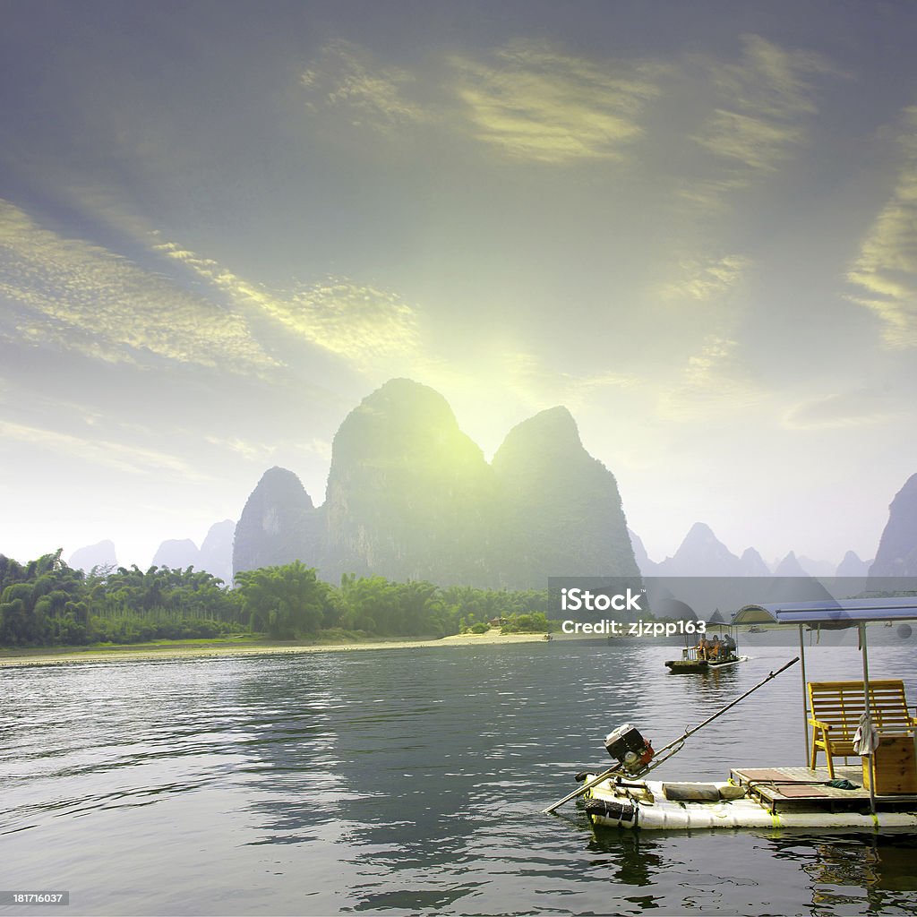 China Guilin rafting - Foto de stock de Ajardinado royalty-free