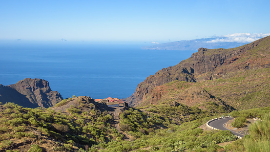 Landscape of the Teno massif on Tenerife, one of three volcanic formations that gave rise to island. Canaries. Spain