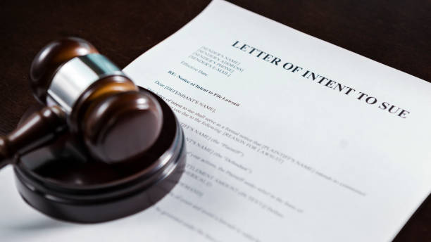 istock Letter of Intent to Sue with Gavel 1817176878