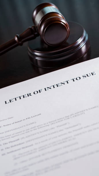 istock Letter of Intent to Sue with Gavel 1817177922