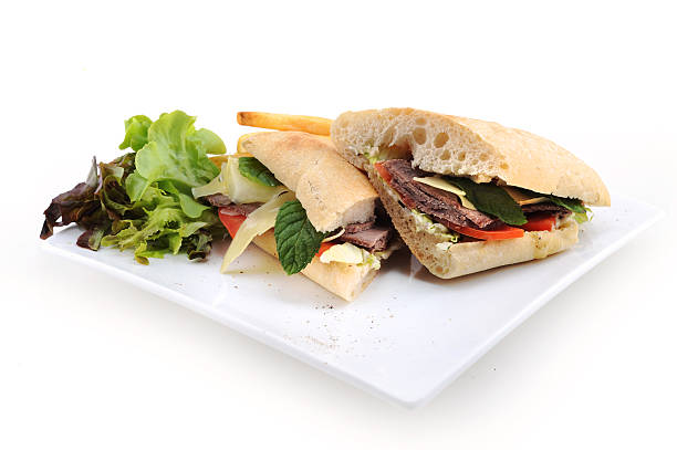 istock Beef, cheese and veggies in a baguette 181718817