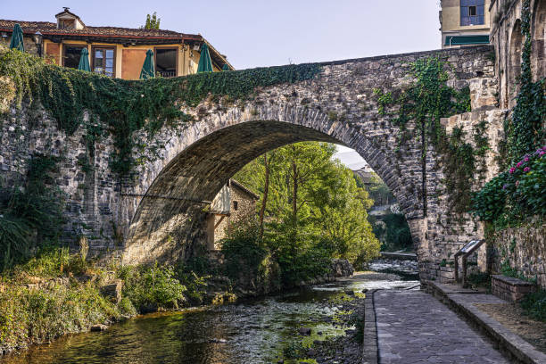 istock Potes mediaeval village with bridge and Deva river in its path. In the Liebana region, Cantabria, Spain. 1817195333