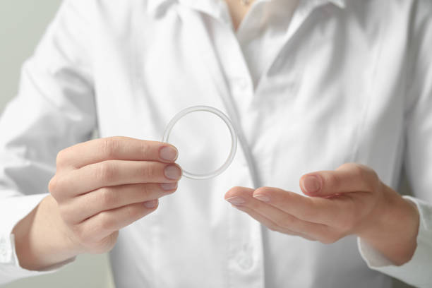 istock Doctor holding diaphragm vaginal contraceptive ring, closeup 1817200690
