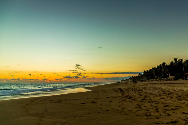 In Acapulco, Pie de la Cuesta beach presents idyllic sunsets and it is a tradition for tourists to visit during sunset and twilight to see them.