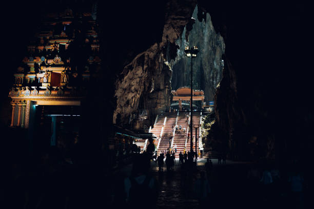 Batu cave in Malaysia, Hinduism temple stock photo