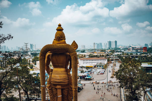 Batu cave in Malaysia, Hinduism temple stock photo