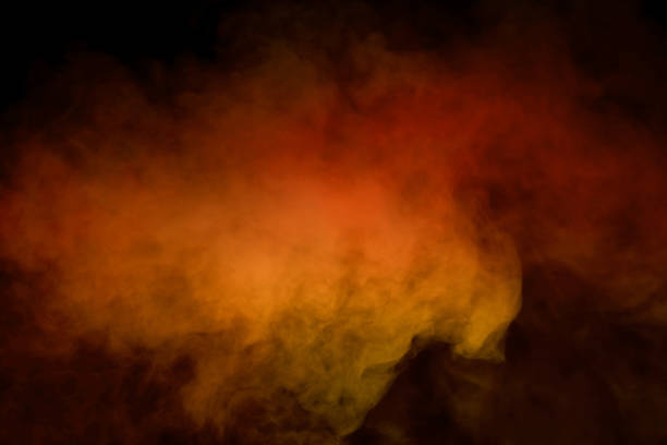 istock Orange and red steam on a black background. 1817237613