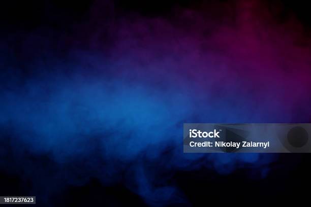 Blue And Purple Steam On A Black Background Stock Photo - Download Image  Now - Abstract, Art, Backgrounds - iStock