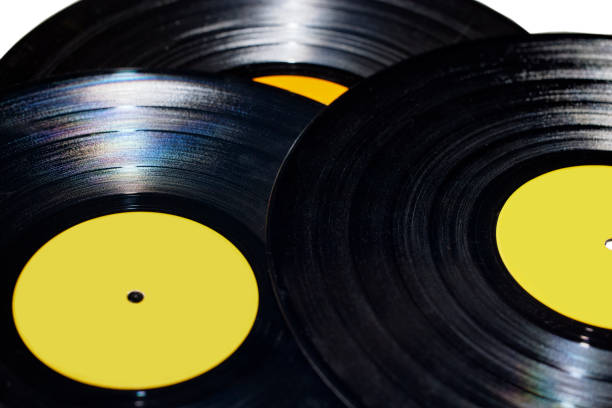 old vinyl 33 rpm record albums - 33 rpm imagens e fotografias de stock