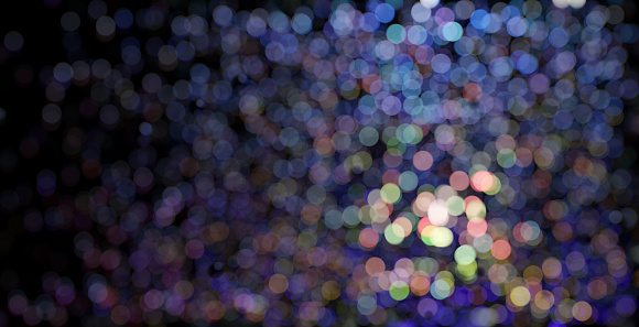 Abstract Christmas bokeh glitter defocused background. 3D render illustration.