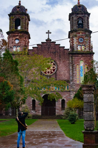 istock Main church in Elizondo, autumnal. 1817265887