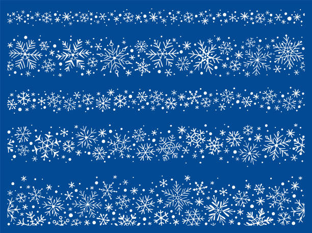 Free Stock Photo of Intricate Snowflakes on Blue Fiber Texture ...