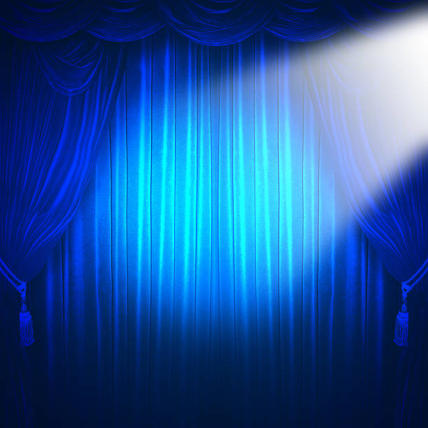 Theater spotlight stock photo