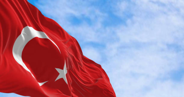 istock Turkish national flag waving in the wind on a clear day 1817330069