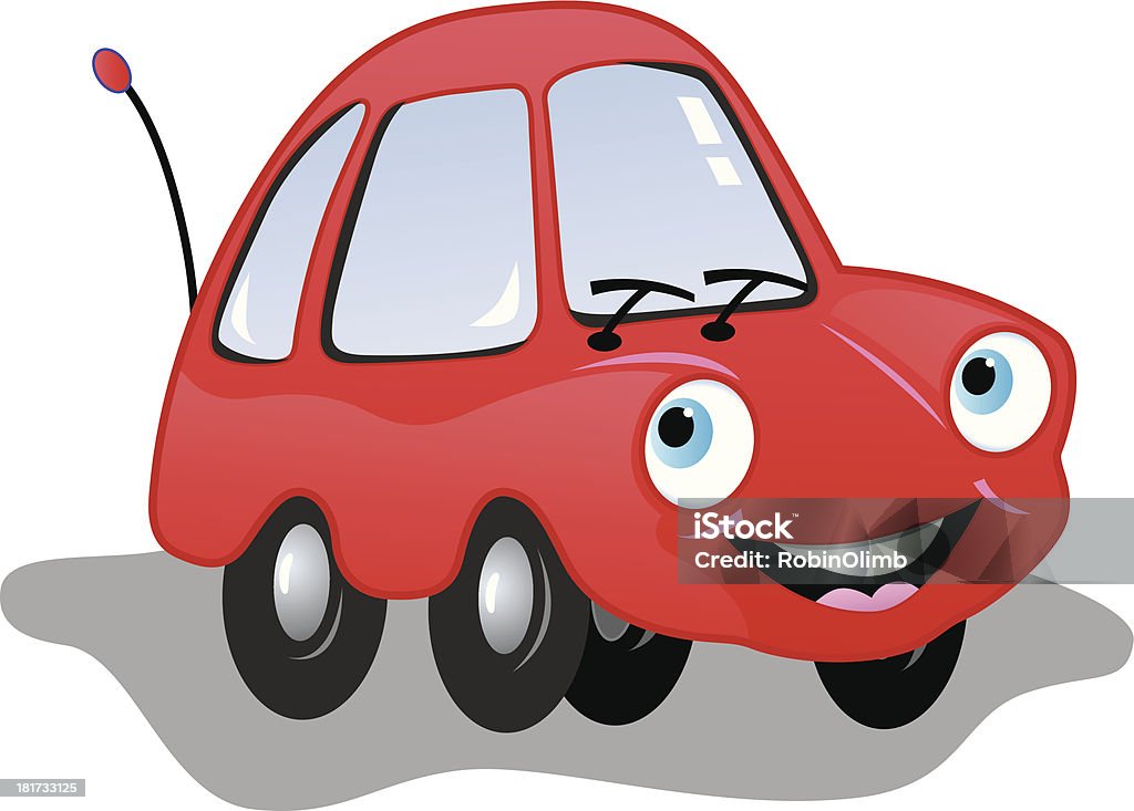 Vermelho sorridente Aluguer de carros - Royalty-free Carro arte vetorial