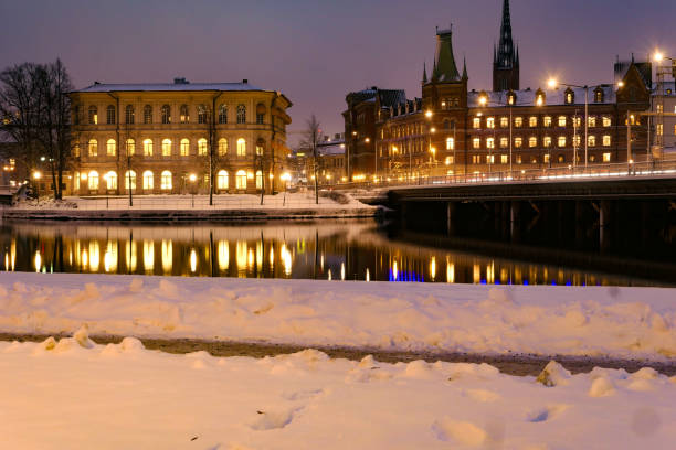 istock View of illuminated buildings at night 1817399461