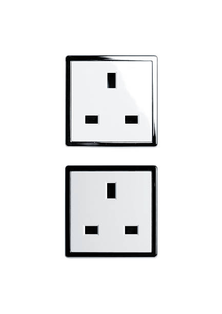 North American white electric wall outlet receptacle North American white electric wall outlet receptacle Faceplate stock pictures, royalty-free photos & images