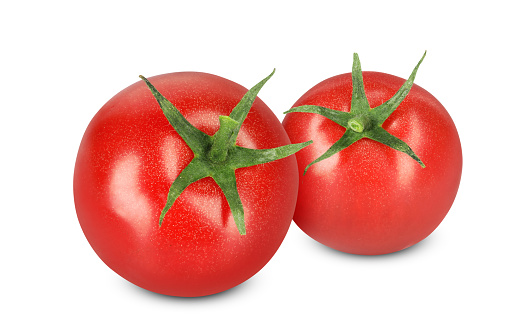 Fresh ripe cherry tomatoes isolated on white