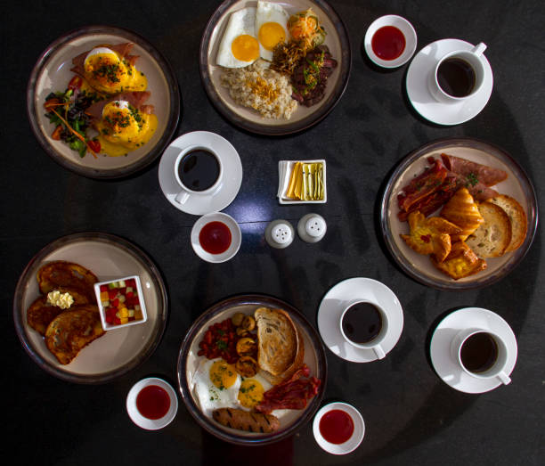 istock Top view of dishes in the table 1817430402