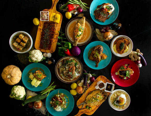 istock Top view of dishes in the table 1817440049