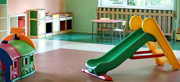 istock slide in large hall of a nursery 181744015