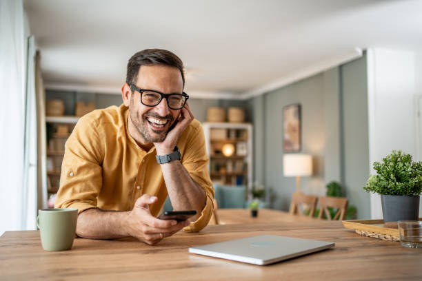 istock Long morning conversations on the cell phone with your friends 1817450609