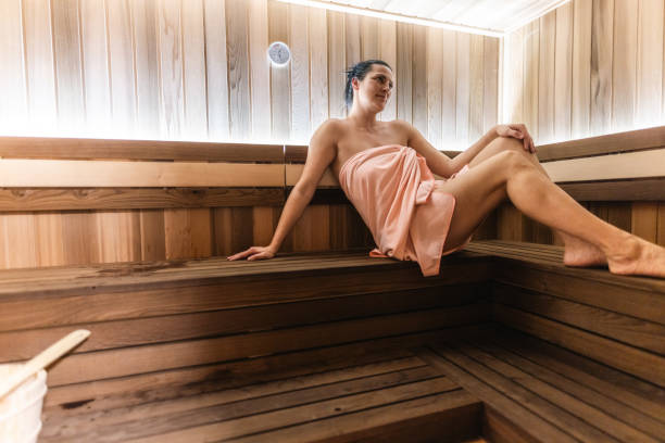 istock Woman in Sauna 1817451444