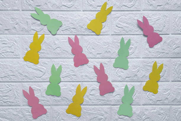 istock Background with funny bunnies. 1817466328