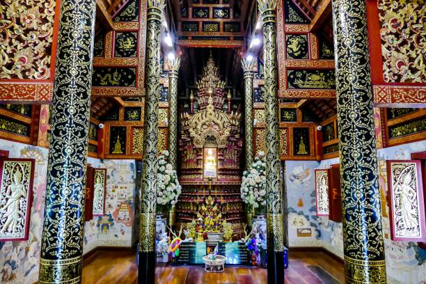 pamiątki w indiach, cyfrowe zdjęcie jako tło - laos luang phabang thailand religion zdjęcia i obrazy z banku zdjęć