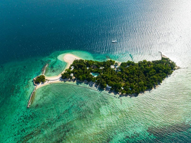 istock Beach resort with white sandy beach in Samal, Davao. Philippines. 1817528449