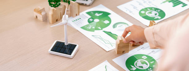 istock Environmental document was scatter on meeting table. Closeup. Delineation. 1817572195
