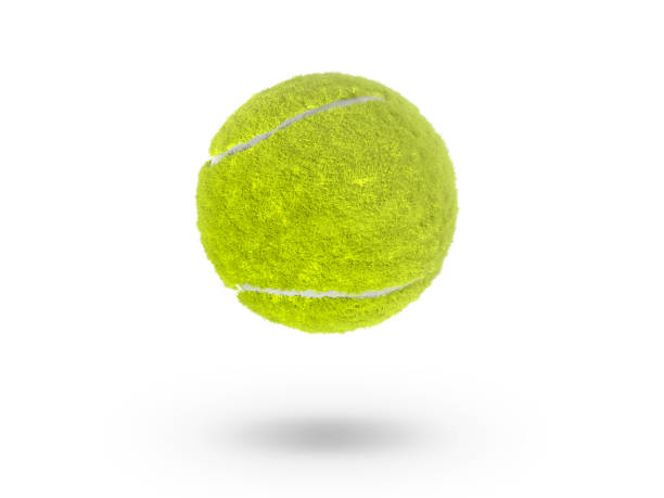 istock Single tennis ball isolated on white background 1817629637