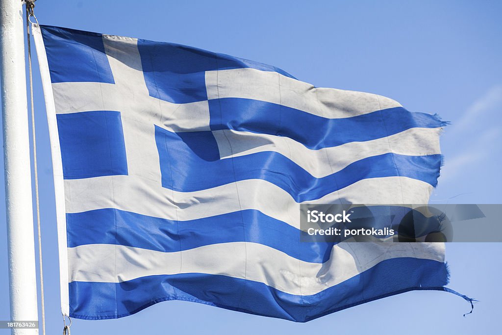 Bandeira da Grécia - Royalty-free Azul Foto de stock