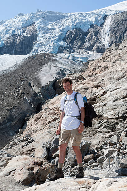 istock Man and Buarbreen glacier (Folgefonna National Park, Norway) 181770000