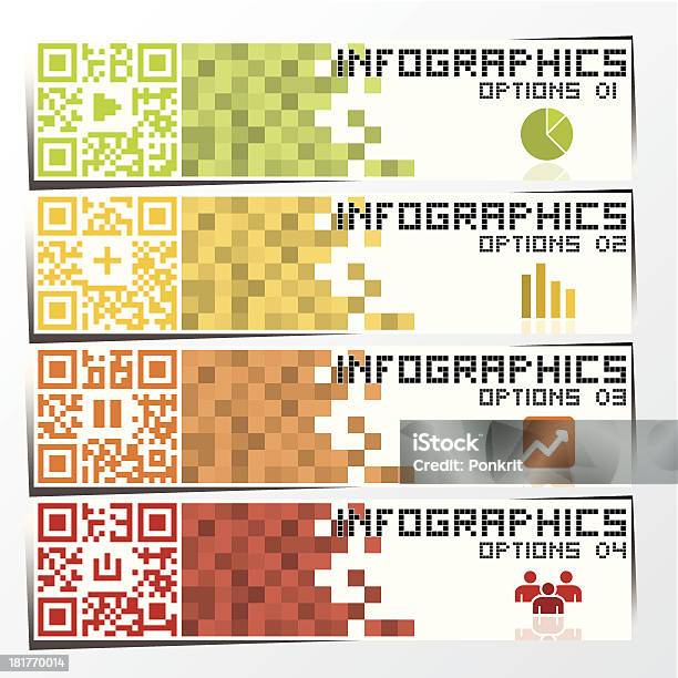 Qr 코드 인포그래픽 배너입니다 배경기술 디자인식 형판 QR코드에 대한 스톡 벡터 아트 및 기타 이미지 - QR코드, 교육, 구도