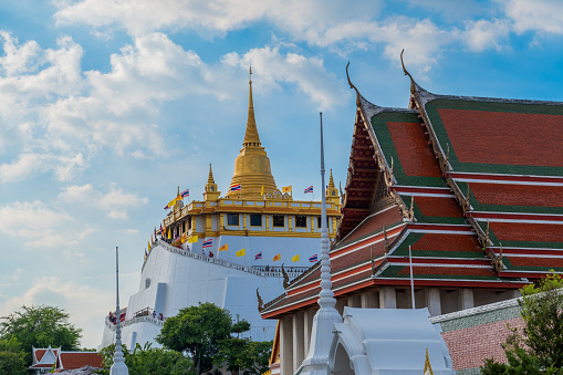 Wat Saket (The Golden Mount) temple. Bangkok, Thailand