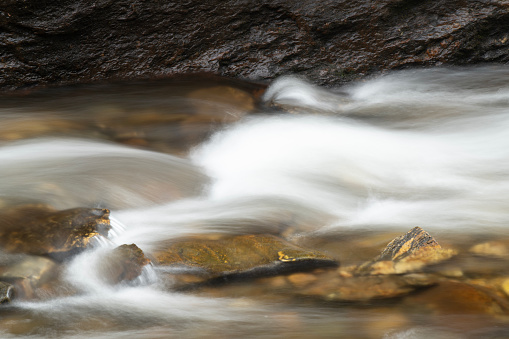 Creek at Looking Glass Falls, North Carolina, USA