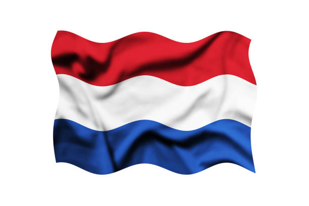 istock NETHERLANDS flag blowing in the wind, NETHERLANDS flying flag, Clipping path included 1817734606