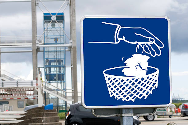 Trash sign stock photo