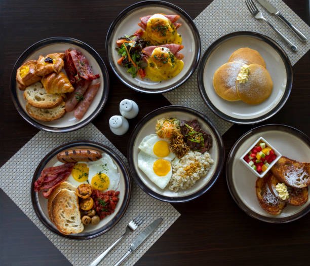 istock Overhead perspective capturing a variety of dishes spread across the table. 1817768124