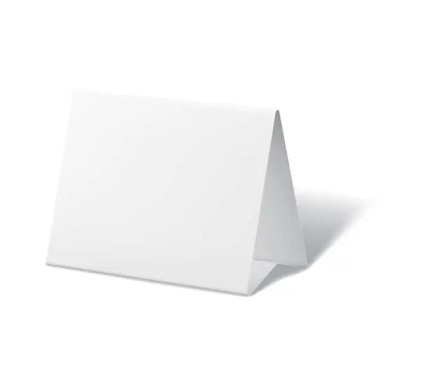 Vector illustration of Tent card stand of paper or table blank triangle