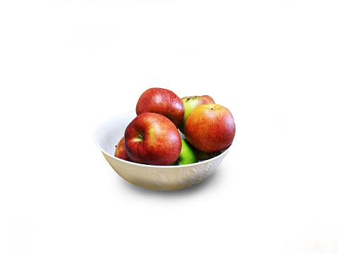 2 red apples on a minimalist background