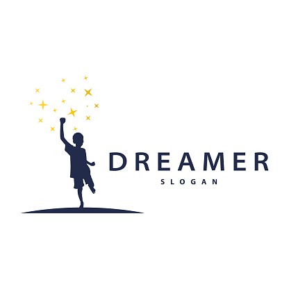 Dream, Kids Dream Inspiration Design, Fun Learning Star Reach Vector, Kids Dream Template