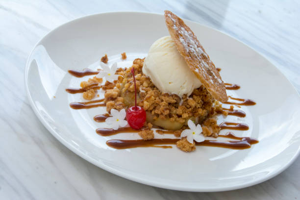 istock Coffee crumble dessert topped with a cherry for a delightful finish 1817839900