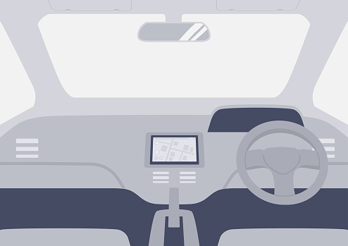 Clip art of driver's seat background