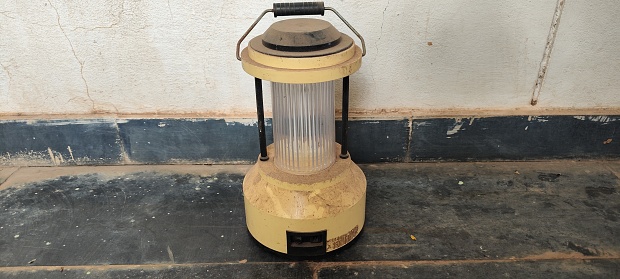 Old Rusted Yellow Lantern