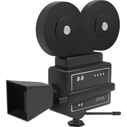 istock Movie camera vector icon isolated on white 1817940739