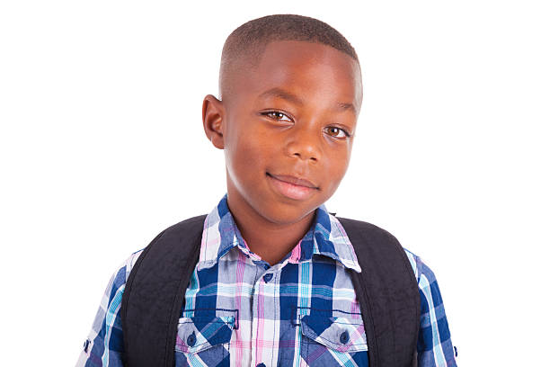 African American school boy - Black people stock photo