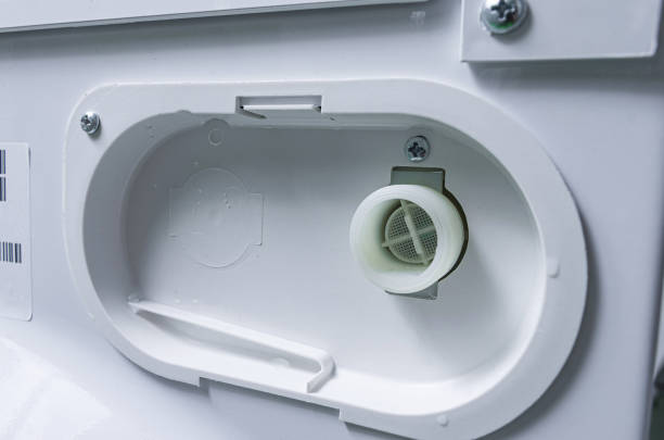 istock Water mesh filter of the washing machine inlet valve. 1817980727