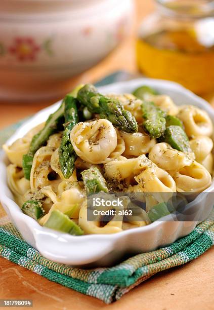 Tortellini With Asparagus Stock Photo - Download Image Now - Asparagus, Close-up, Cooked